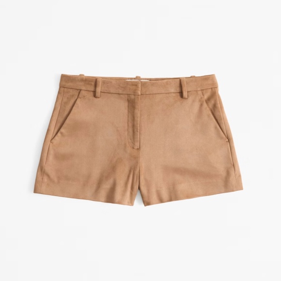 Abercrombie Vegan Suede Shorts - Size 28 / 6 - Sand - Picture 5 of 6
